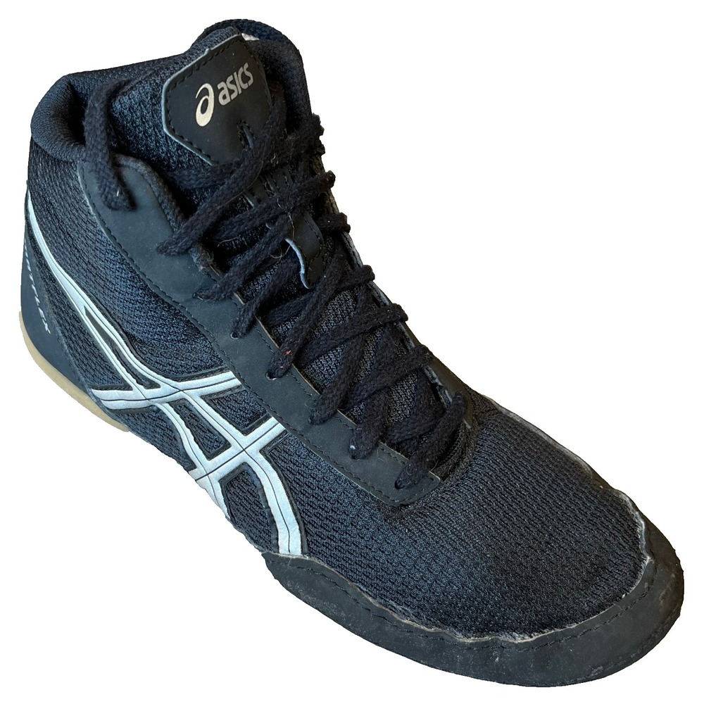Asics Matflex 5 GS Wrestling Shoes Boxing Black‎ Silver Gum Mens 5.5 EU 37